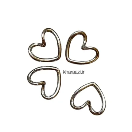 پلاک قلب استیل نقره ای
