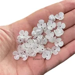گل کریستالی صدفی سه پر 50 تایی